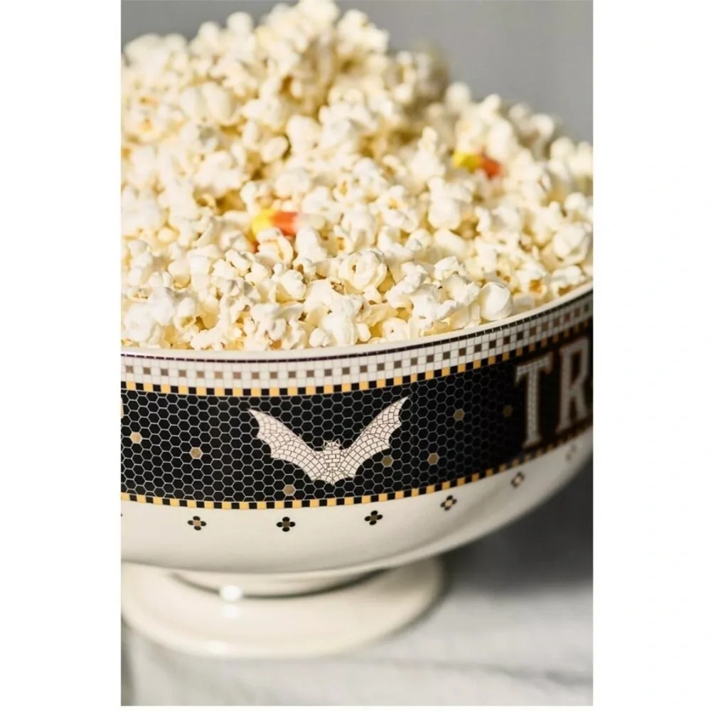 Anthropologie The Bistro Tile Stoneware Candy Bowl: Halloween Edition
